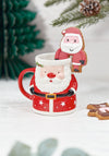 Langs Christmas Santa Shaped Mug, Red