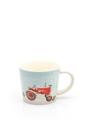 Langs Christmas Farm Scene Mug, Blue Multi
