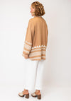 Serafina Collection Geometric Detail Relaxed Blouse, Beige