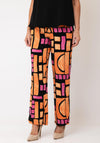 Serafina Collection Geometric Print Trousers, Black