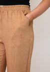 Serafina Collection Wide Leg Lightweight Trousers, Beige
