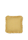 Laura Ashley Gingham Feather Cushion 40x40cm, Dijon