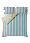 Laura Ashley Lille Printed Stripe Duvet Cover Set, Seaspray
