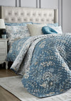 Laura Ashley Home Marlbrook Quilted Bedspread 235x235cm, Dusky Seaspray