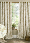 Laura Ashley Pussy Willow Fully Lined Eyelet Curtains, Ochre