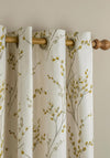 Laura Ashley Pussy Willow Fully Lined Eyelet Curtains, Ochre