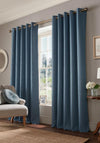 Laura Ashley Stephanie 88”X90” Eyelet Curtains, Blue
