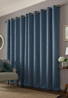 Laura Ashley Stephanie 88”X90” Eyelet Curtains, Blue