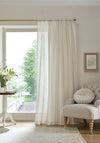 Laura Ashley Awning Stripe Voile, Natural