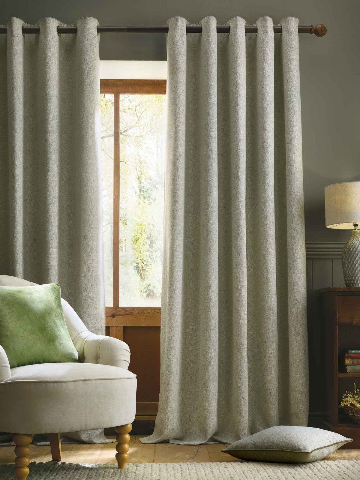 MILBOURNE HERRINGBONE GREY SAGE