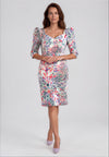 Laura Bernal Petal Print Midi Dress, Multi
