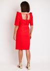 Laura Bernal Square Neck Knee Length Dress, Red