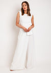 Laura Bernal Bow Waist Wide Leg Jumpsuit, White