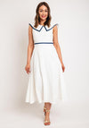 Laura Bernal Peter Pan Collar A-Line Midi Dress, White