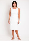 Laura Bernal Round Neck Pencil Midi Dress, White