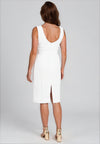 Laura Bernal Round Neck Pencil Midi Dress, White