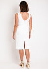 Laura Bernal Round Neck Pencil Midi Dress, White