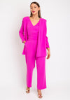 Laura Bernal Cape Shoulder Jumpsuit, Fuchsia