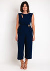 Laura Bernal Gathered Side Wide Leg Jumpsuit, Navy