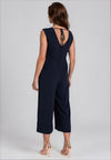 Laura Bernal Gathered Side Wide Leg Jumpsuit, Navy