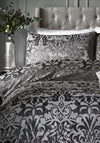 Laurence Llewelyn Bowen Luxury Velvet Firenza Damask Duvet Cover Set, Slate