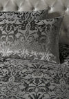 Laurence Llewelyn Bowen Luxury Velvet Firenza Damask Duvet Cover Set, Slate