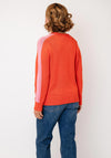 Le Comte Embroidered Print Knitted Sweatshirt, Orange Multi