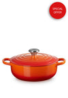 Le Creuset Cast Iron 24cm Sauteuse Dish , Volcanic