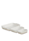 Le Creuset Set of 3 Rectangular Dishes, Meringue