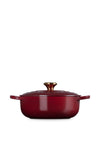 Le Creuset Signature Collection Cast Iron 3.4L Sauteuse Oven Dish, Garnet