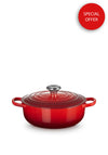 Le Creuset Signature Collection Cast Iron 3.4L Sauteuse Oven Dish, Cerise