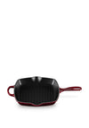 Le Creuset Signature Square Skillet Grill Pan, Garnet