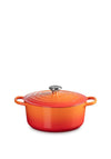 Le Creuset Cast Iron 5.3L Round Casserole Dish, Volcanic