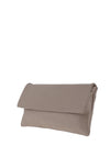 Le Babe Shimmering Suede Clutch Bag, Pearl