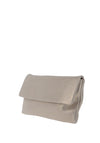 Le Babe Shimmering Suede Clutch Bag, Silver