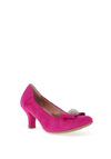 Le Babe Cluster Bow Low Heel Court Shoes, Magenta