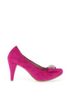 Le Babe Cluster Bow Court Shoes, Magenta