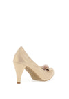 Le Babe Cluster Bow Court Shoes, Gold