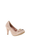 Le Babe Suede Bow Shimmer Heeled Shoes, Phard
