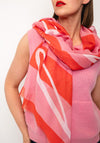Le Comte Two Toned Loop Scarf, Pink