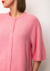 Le Comte Button Front Cardigan, Pink
