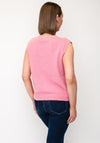 Le Comte V Neck Sleeveless Vest, Pink
