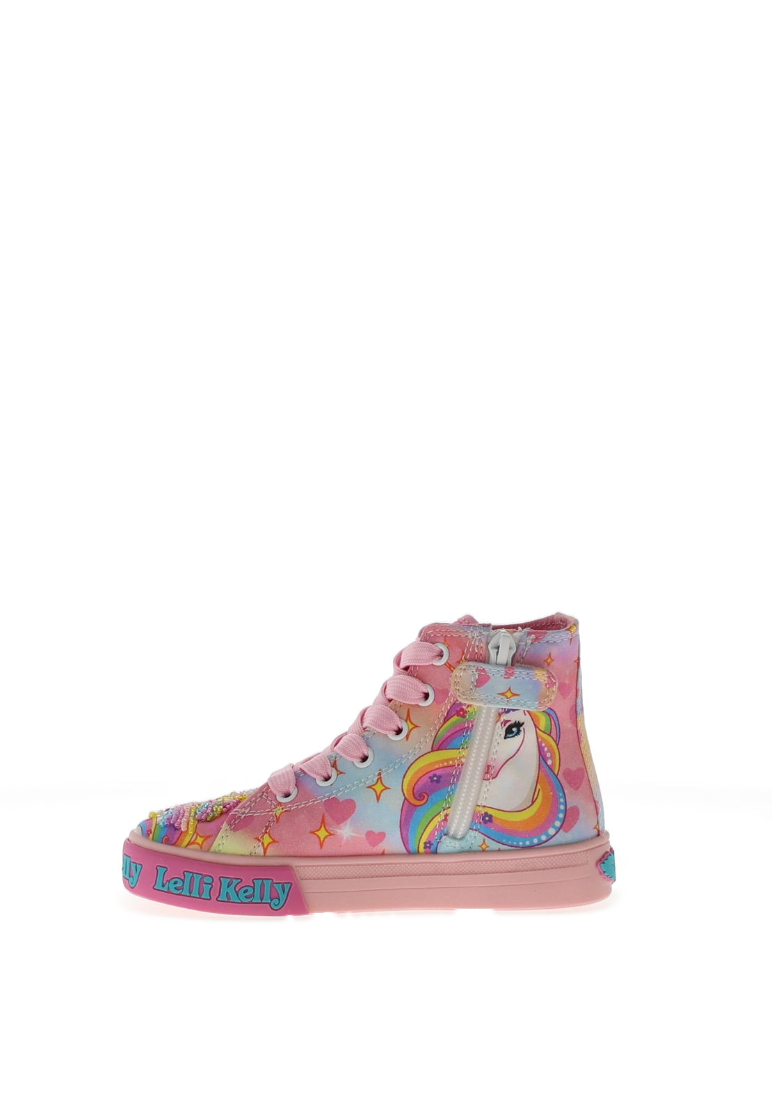 Lelli Kelly Girls Unicorn Rainbow Canvas Hi Top Trainer, Multi