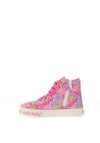 Lelli Kelly Girl Eloise Hi Top Floral Trainer, Pink Multi