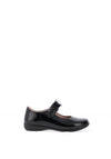 Lelli Kelly Sabrina Patent Heart Velcro Strap Shoes, Black