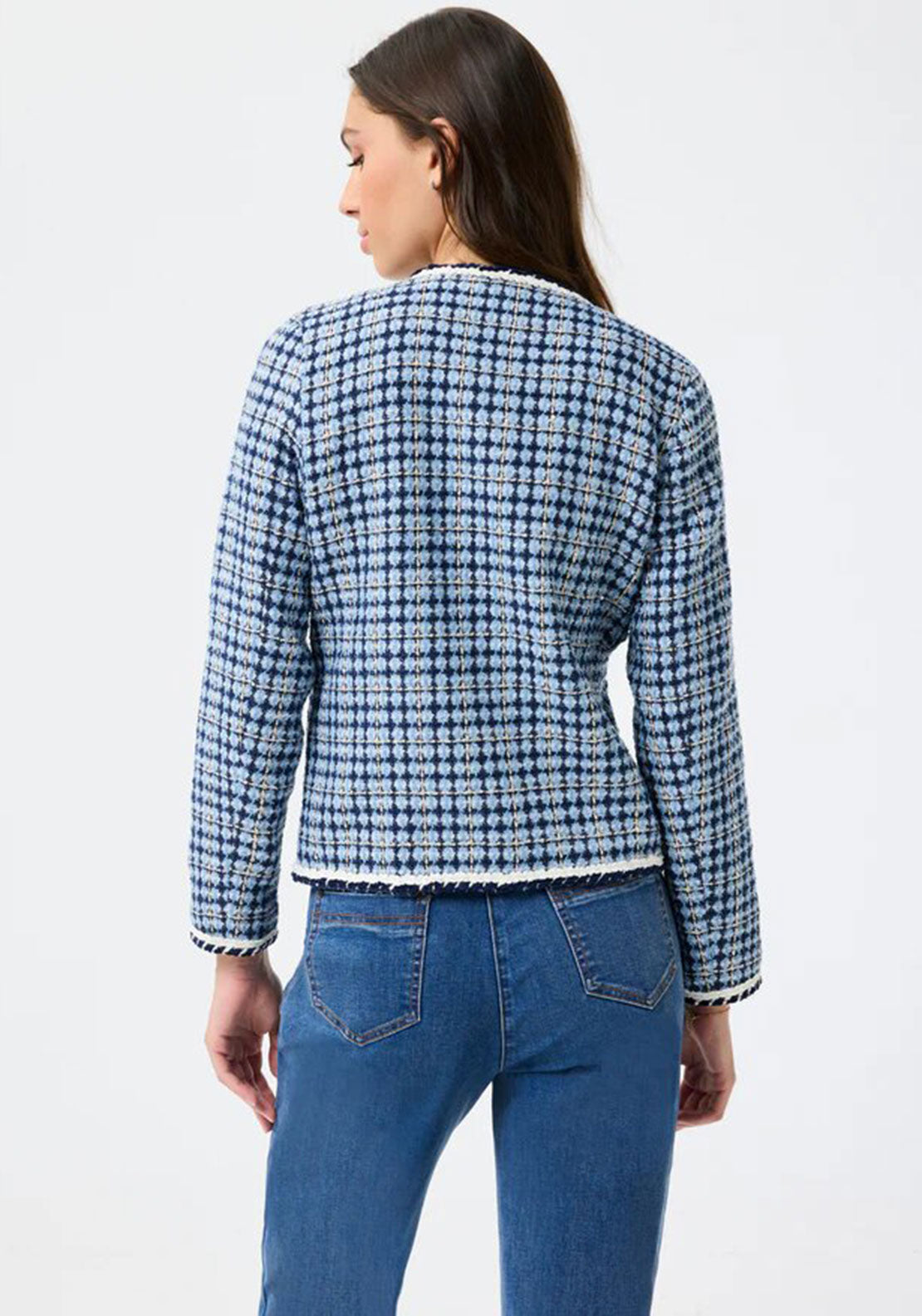 Leo & Ugo Jackie Tweed Jacket, Blue