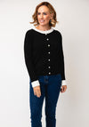 Leo & Ugo Pearl Embellished Cardigan, Black