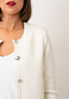 Leo & Ugo Sequin Detail Tweed Jacket, Off-White