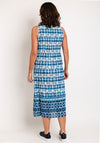 Leo & Ugo Stretch Plisse Tie Dye Midi Dress, Multi