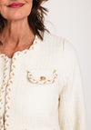 Leo & Ugo Short Open Boucle Jacket, Off White